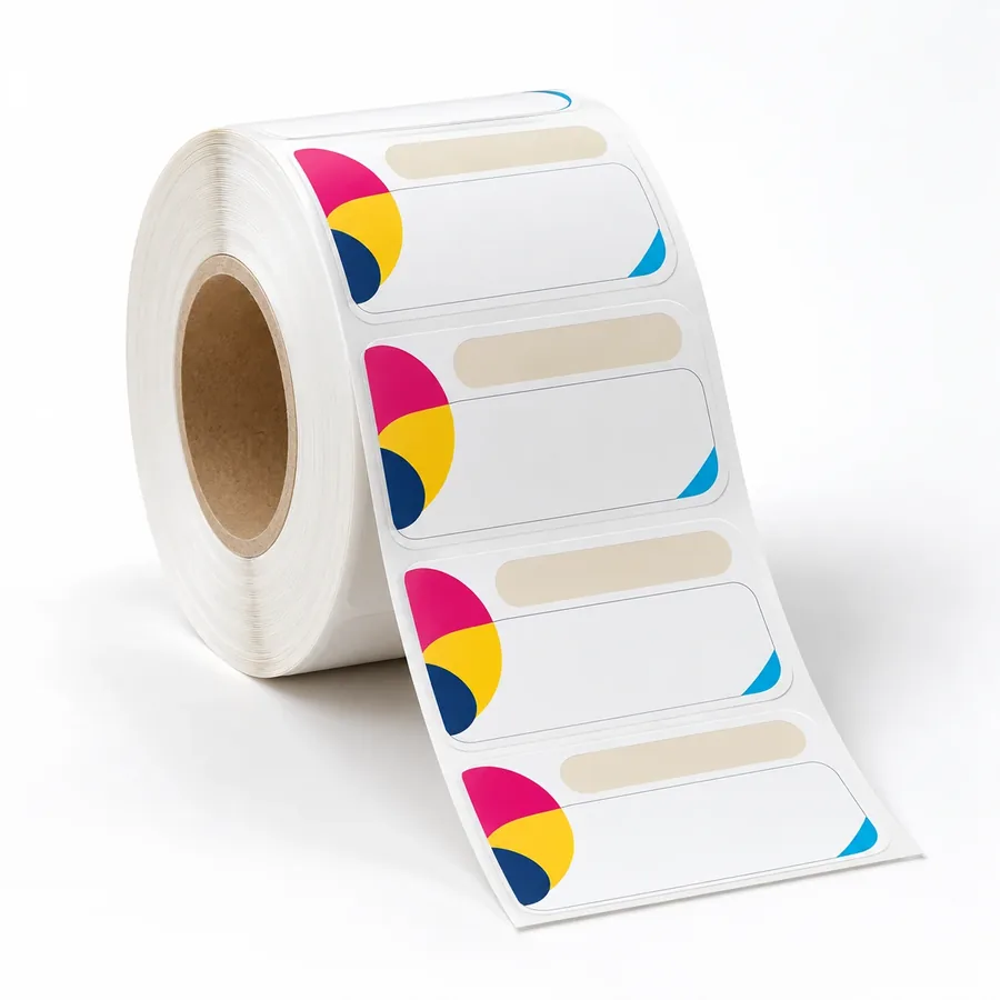 Sterilizasyon İndikatörlü Etiket ürününün fiziksel yapısını gösteren temsili katalog görseli